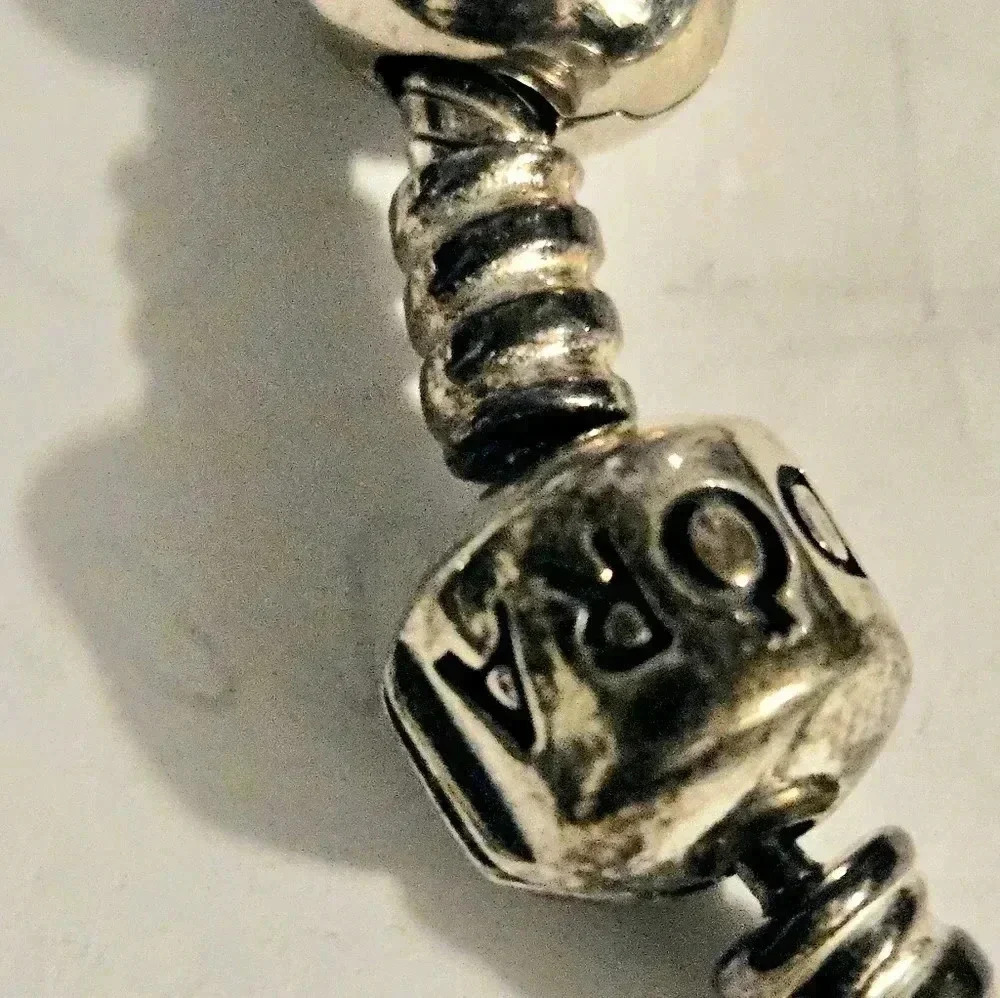 Pandora bracelet with 4 charms 100%  Silver Authentic - Picture 8 of 13
